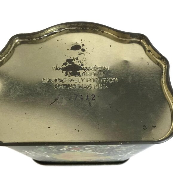Christmas Tin Canister Made in England for Avon Christmas 1981, Tea Caddy, Coffe - Picture 10 of 10
